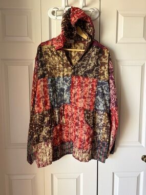 Like International | boho patchwork cotton tie dye hoodie. Nepal XL Hippie